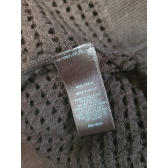 Express Women's Size Small Black Fish Net Raglan Sleeve Sweater - Picture 6 of 6